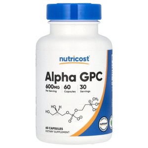 Nutricost Alpha GPC, 600 mg , 60 Capsules (300 mg per Capsule) - 1 of 2