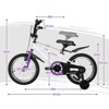 Hykolity 16 Inch Kids Bikes Boy Girl BMX Bicycle Ages 4 5 6 Years Old Coaster Brake Sport Cycling Child Bike with Training Wheels White - 2 of 4