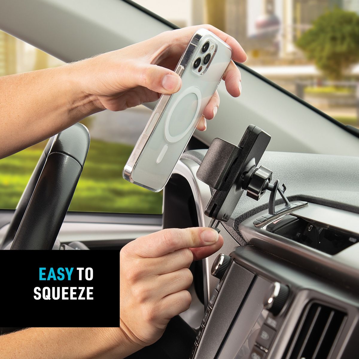 Nite Ize Squeeze Universal Dash Mount - Phone Holder & Mount for Car Dashboard - Cell Phone Accessories with Universal Design - Black - thumbnail 5