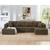132.48" Modern Minimalist Corduroy U-Shape Modular Sectional Sofa, No Assembly Needed - 3 of 4