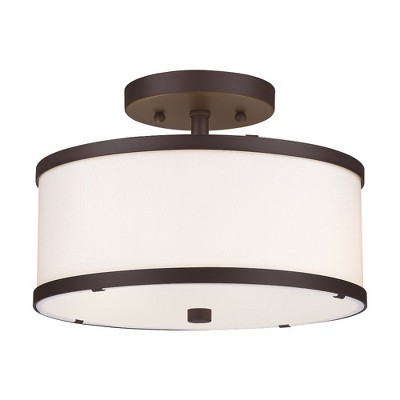 Livex Lighting Park Ridge 2 - Light Semi-Flush Mount in  Bronze