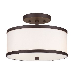 Livex Lighting Park Ridge 2 - Light Semi-Flush Mount in  Bronze - 1 of 4