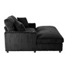GDFStudio Alkrista 64"W Oversized Corduroy Upholstered Chaise Lounge Chair with Power Outlet and USB Ports - 4 of 4