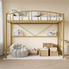 Loft Bed Twin Size, Heavy Duty Metal Loft Bed Frame with Arched Guardrail and Safety Ladder, Space-Saving, No Box Spring Needed - 3 of 4