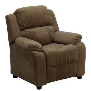 Flash Furniture Deluxe Padded Contemporary Kids Recliner with Storage Arms - 1 of 4