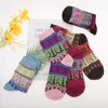 Unique Bargains Women's Retro Diamond Pattern Winter Warm Socks Assorted Color 5 Pair - 2 of 4