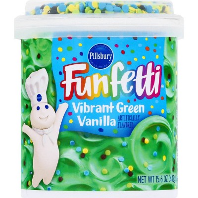 Pillsbury Funfetti Vibrant Green Vanilla Frosting - 15.6oz