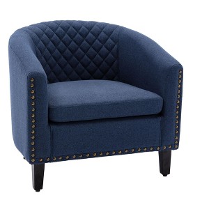NicBex PU Leather Accent Chair Modern Leisure Armchair with Wood Legs Single Sofa Chair for Bedroom,Living Room - 1 of 4