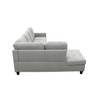 Experience Unmatched Comfort with Our Elegant Gray Fabric L-Shaped Sectional Sofa - 4 of 4