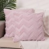 Unique Bargains Soft Plush Decorative Throw Solid Striped Pillow Covers 2 Pcs - 2 of 4