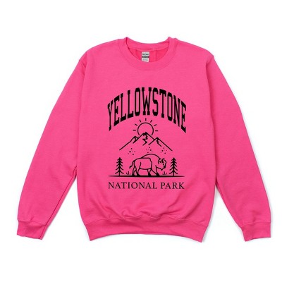 Simply Sage Market Women's Graphic Sweatshirt Yellowstone National Park Mountain