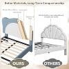 Acekool Scallop Bed Frame - Cozy Velvet for Kids - 4 of 4