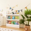 Infans 3-Tier Kids Bookshelf Toy Storage Bookcase Rack Wall w/ Anti-toppling Kits White - 2 of 4