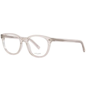 NEW Saint Laurent 53mm Transparent Round Optical Eyeglasses Beige Saint Laurent 53mm Round Optical Frames | Nordstromrack main image 3