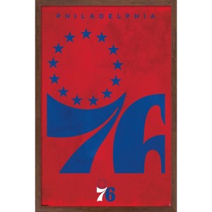 Trends International NBA Philadelphia 76ers - Logo 25 Framed Wall Poster Prints - 1 of 4