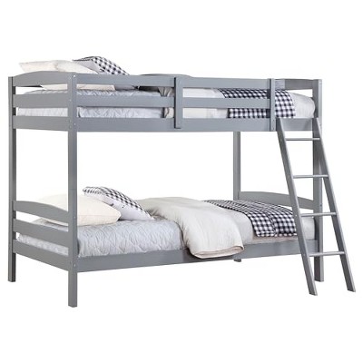 Coaster Home Furnishings Rhea Wood Twin Over Twin Bunk Bed Grey