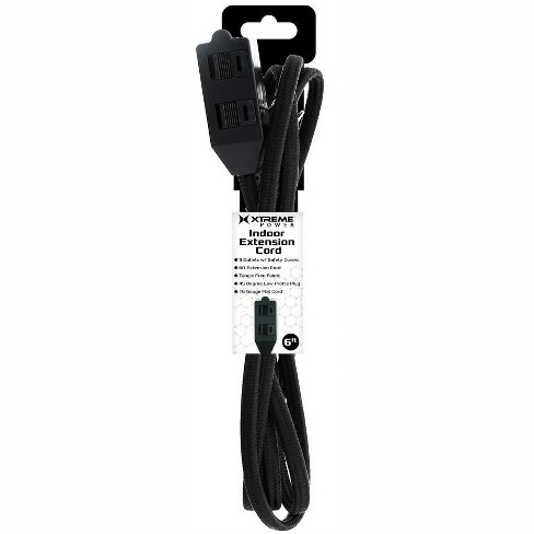 XTREME 6FT FABRIC EXT CORD XWS81003BK - image 1 of 1