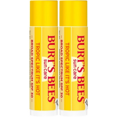 Burt's Bees Lip Balm Blister SPF30 - Tropic Like It's Hot - 2pk