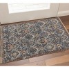 HomeRoots 3' X 5' Ivory Blue And Burnt Orange Floral Area Rug With Fringe - 2 of 4