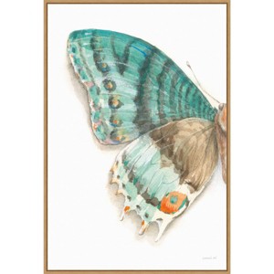22"x33" Fragile Wings III by Danhui Nai Framed Canvas Wall Art Light Brown - Amanti Art: Vertical Lithograph Insect Decor - 1 of 4
