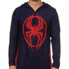 Seven Times Six Marvel Spider-Man Miles Morales Union Suit Adult One Piece Hooded Pajamas Black - 2 of 4