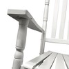 Vynxaria White Adult Rocking Chair - Perfect for Balcony and Porch Relaxation - 4 of 4