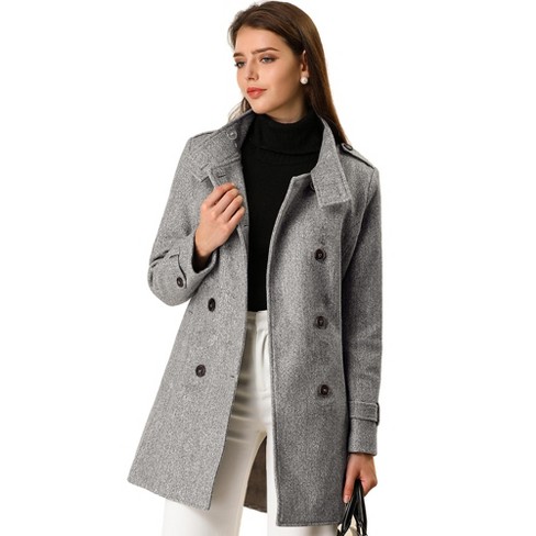 Women hot sale grey coat