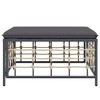 vidaXL Patio Footstool with Dark Gray Cushion Poly Rattan - 4 of 4