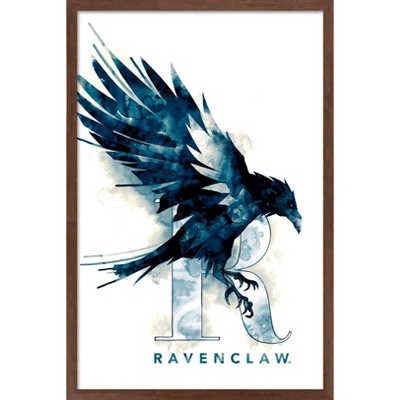 Trends International The Wizarding World: Harry Potter - Ravenclaw  Illustrated House Logo Framed Wall Poster Prints White Framed Version  22.375 X 34 : Target