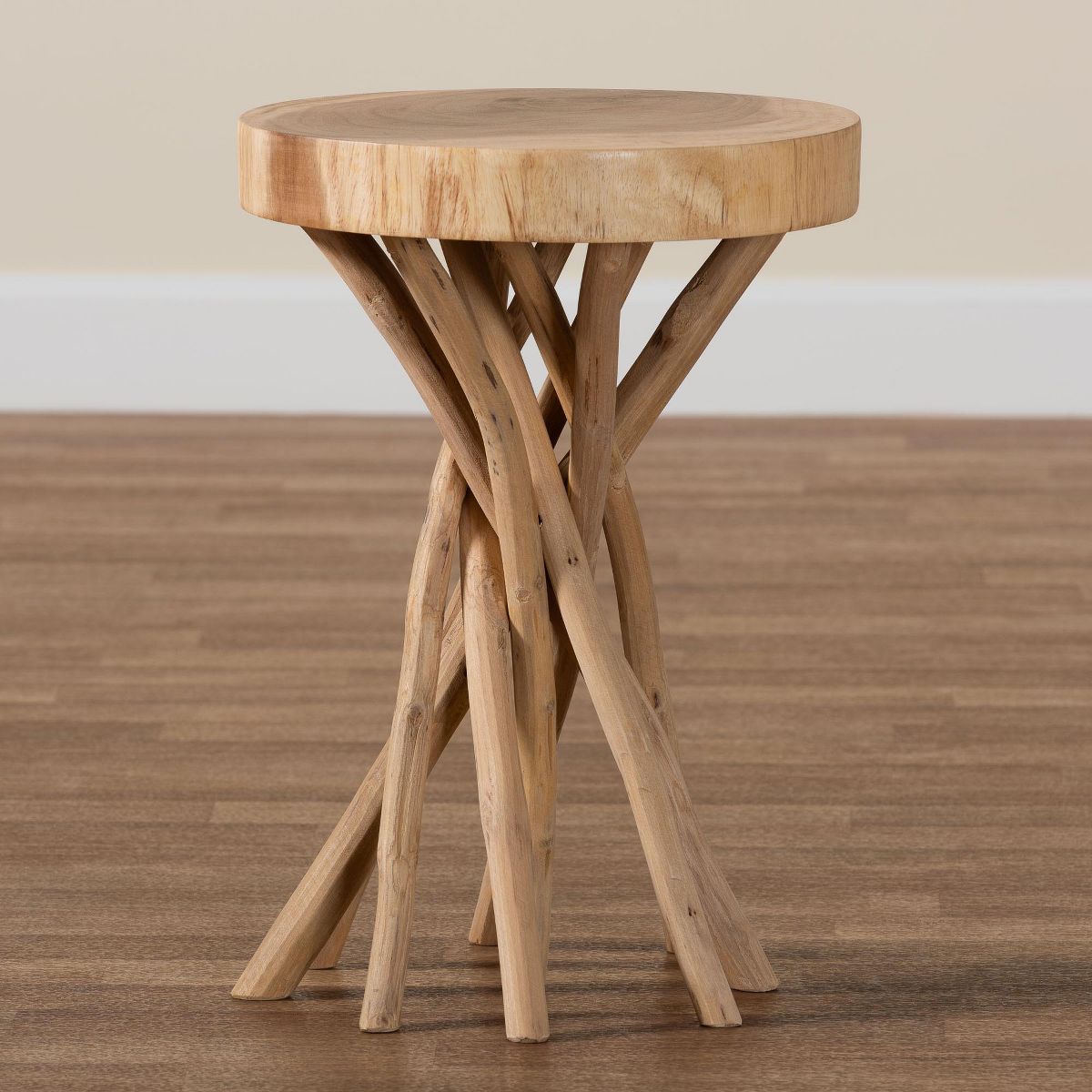 bali & pari Liberte Natural Teak Wood End Table - thumbnail 6