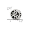 Black Bow Jewelry Dove & Peace Sign Cylinder Bead Charm in Antiqued Sterling Silver - 4 of 4