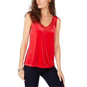 I.N.C International Concepts Womens velvet Tank Top, Red, Small - 1 of 1