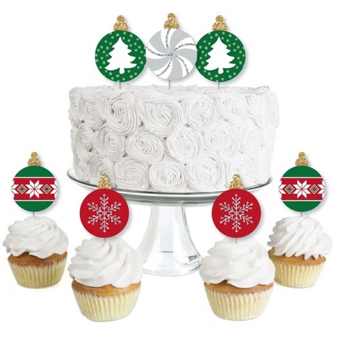 holiday ornament cupcakes