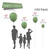 PartyWoo Balloons Sage Green Olive 18 12 10 5 Inch 142 pcs - 2 of 4