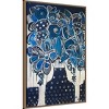 Amanti Art 23"x33" Indigo Floral Abstract by Gabriela Avila Framed Canvas Wall Art Print - 2 of 4
