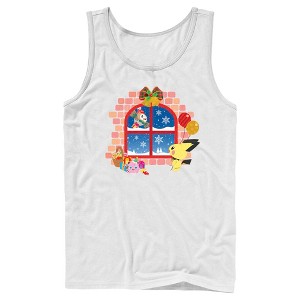 Men's Pokemon Christmas Window Tank Top - 1 of 4