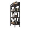 Racxily Bakers Rack Storage Shelves - 4-Level Metal & Wooden Kitchen Organizers and Storage,for Garage/Pantry/Bathroom/Closet, Durable Space-Saving - 3 of 4