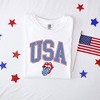 Simply Sage Market Women's USA Patriotic Lips Short Sleeve Garment Dyed Tee - 3 of 3