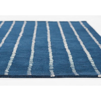 Simba Hand-Tufted Navy Wool Rectangular Rug - 3'6" x 5'6"