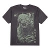 Godzilla Oversized Godzilla & Kanji Crew Neck Short Sleeve Men's Black T-shirt - 4 of 4