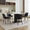 Dolonm Set of 2 Mid-Century Modern Dining Chairs – Upholstered PU Leather Kitchen Chairs with Ventilated Cushion & Sturdy Metal Legs - 4 of 4