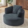 Dolonm 48.8 in. Compressible Corduroy Round Chair, Plush Modern Seating for Living Room & Office - 4 of 4