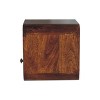 HomeRoots 12" Brown Solid Wood Square One Drawer Floating Nightstand - 4 of 4