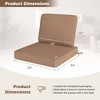 Costway 2/4/6-Pack 24" x 24" Deep Seat Cushion & Back Pillow with Removable Covers Outdoor Brown/Navy/Gray/Black - 3 of 4