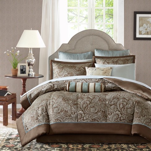 12pc Queen Chambray Matelasse Stripe Comforter & Sheet Bedding Set Gray -  Threshold™