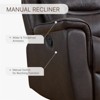 Spruce & Spring Swivel Manual Recliner Faux Leather Glider Recliner - 4 of 4