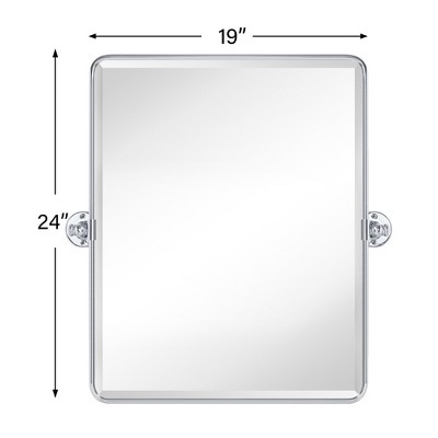 TEHOME Woodvale Rectangular Metal Framed Wall Mounted Bathroom Vanity Mirror