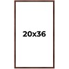 PosterPalooza | Classic Modern Brown Picture Frame - UV Acrylic, Foam Board Backing, Hanging Hardware - 2 of 4