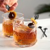 Viski Gunmetal Art Deco Cocktail Picks - Heavy Duty Toothpicks Stainless Steel Metal Drink Skewers Barware Accessories - Black 5inch Set of 4 - 4 of 4