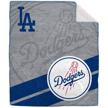 MLB Los Angeles Dodgers Corner Logo Faux Shearling Blanket